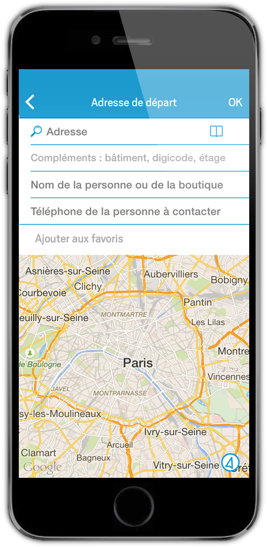 application coursier iPhone Clark